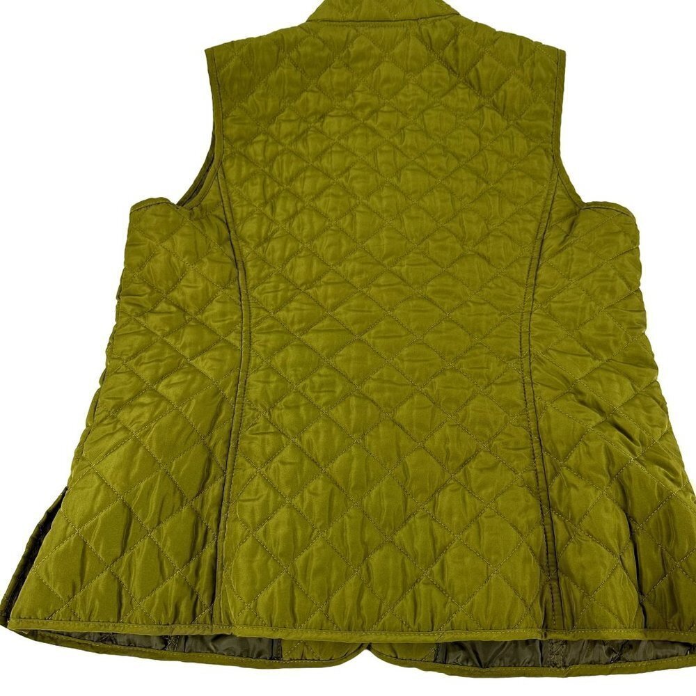 * J. Jill Green Quilted Vest Women’s Size Small Lightweight Fall Layering Piece - Picture 3 of 9